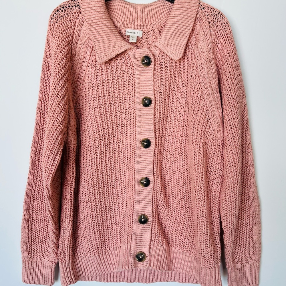 Garnet Hill Maren Linen & Organic
Cotton Cardigan - Picture 2 of 7